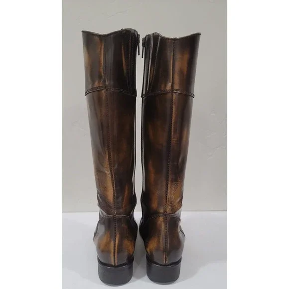 Lumiani Specoale Italy Womens Polished Leather Boots Brown Sz.EU-38 US-7 - Picture 5 of 11